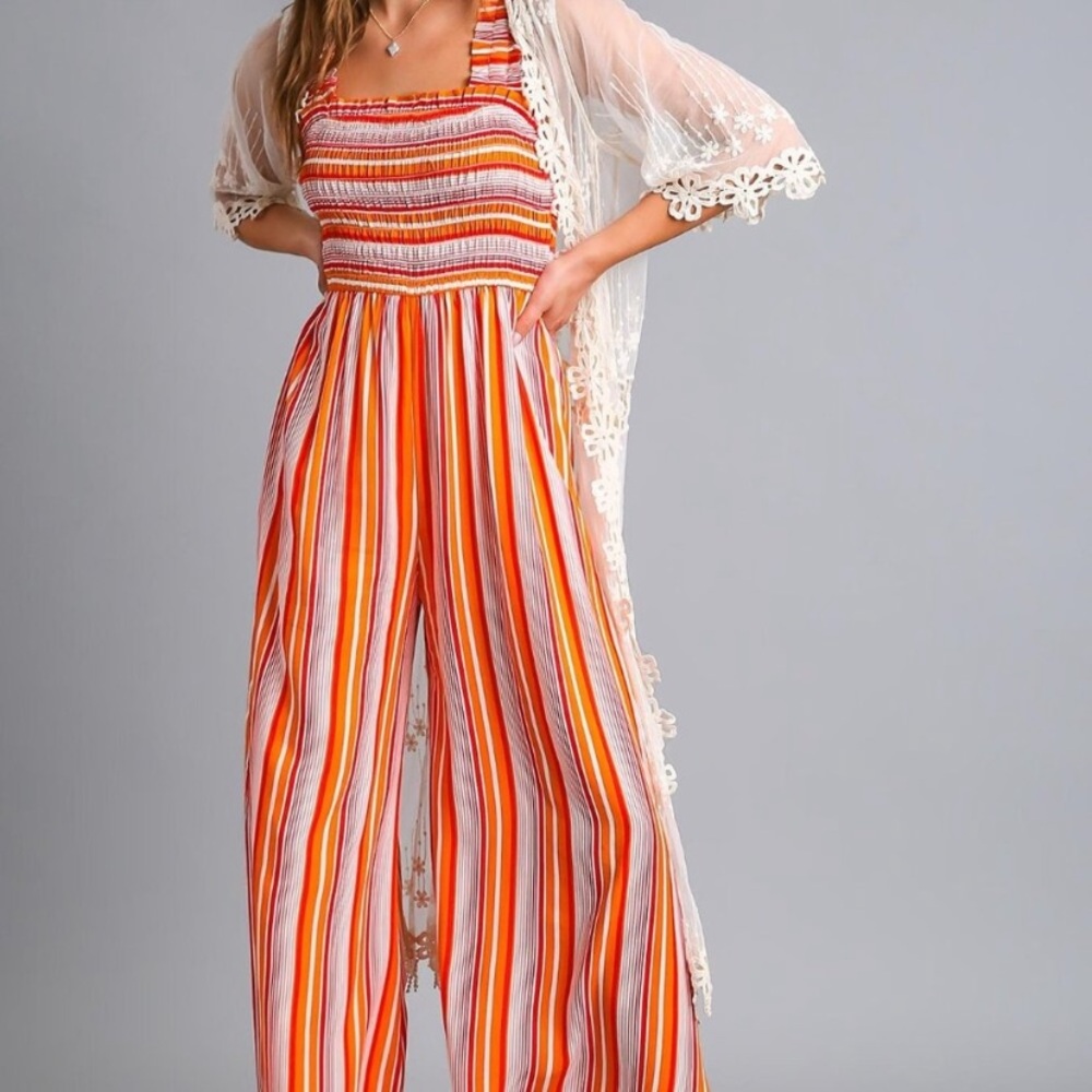 Umgee Multicolor Striped Jumpsuit